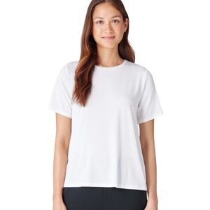 Eileen Fisher Crew Neck Short Sleeve Fine Jersey Tee Shirt Top White Plus 3X $98